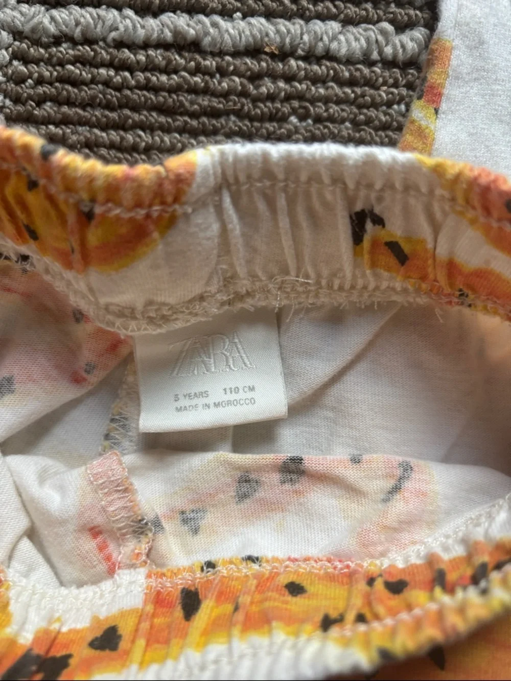 Zara Kids Toddler Boys size 5 Matching Tiger-Print Shorts Set